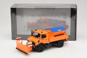 Mercedes Unimog 1300 L Spazzaneve Arancione Minichamps 1:43 439033060 Pressofusione — immagine 6 di 6