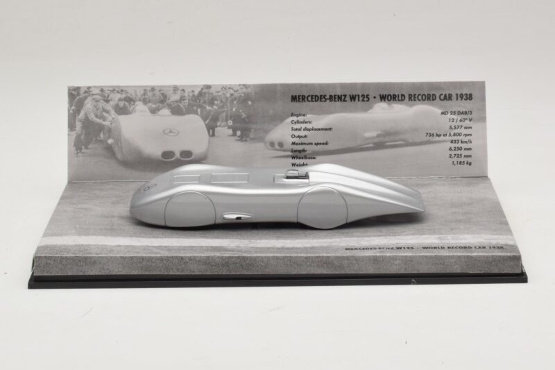 Mercedes W125 R. Caracciola World Record 1938 Minichamps 1:43 40038300 Pressofusione