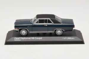Opel Diplomat A V8 Coupe Blu Scuro Minichamps 1:43 400048021 Pressofusione