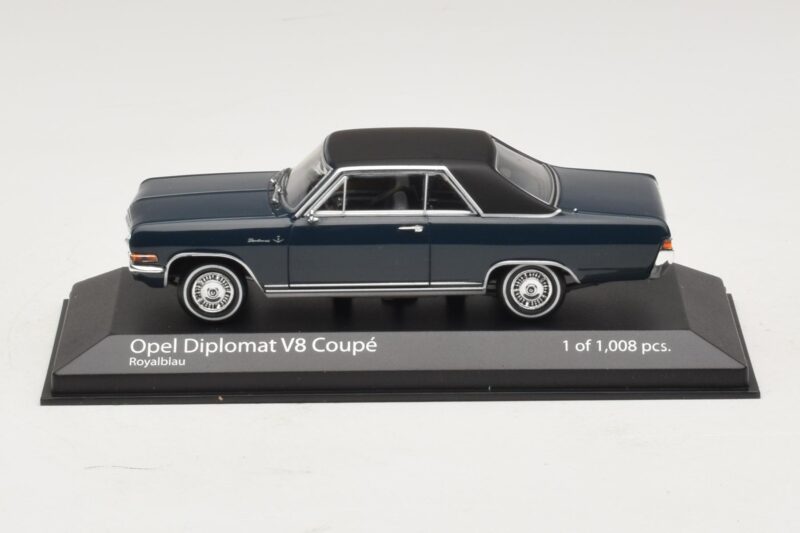 Opel Diplomat A V8 Coupe Blu Scuro Minichamps 1:43 400048021 Pressofusione