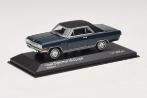 Opel Diplomat A V8 Coupe Blu Scuro Minichamps 1:43 400048021 Pressofusione — immagine 2 di 4