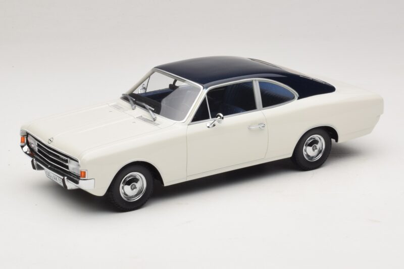 Opel Rekord C Coupé Bianco Blu Minichamps 1:18 107047021 Resina