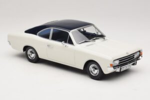 Opel Rekord C Coupé Bianco Blu Minichamps 1:18 107047021 Resina — immagine 4 di 6