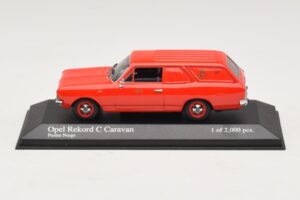 Opel Rekord Caravan Norwegian Post Minichamps 1:43 433046195 Pressofusione
