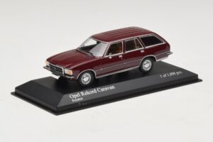 Opel Rekord D Caravan Rosso Minichamps 1:43 400044012 Pressofusione — immagine 2 di 4