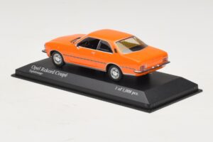 Opel Rekord D Coupé Arancione Minichamps 1:43 400044024 Pressofusione — immagine 3 di 4