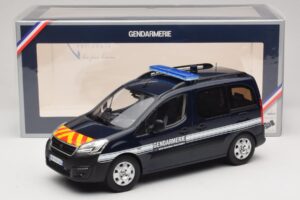 Peugeot Partner Gendarmerie Blu Scuro Norev 1:18 184890 Pressofusione — immagine 6 di 6