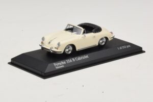 Porsche 356 B Cabriolet Bianco Avorio Minichamps 1:43 400064332 Pressofusione — immagine 2 di 4