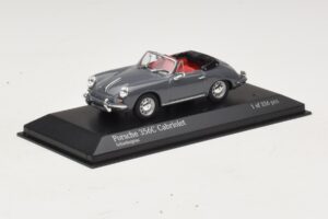 Porsche 356C Cabriolet Grigio Minichamps 1:43 430062339 Pressofusione — immagine 2 di 4