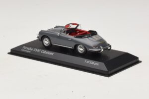 Porsche 356C Cabriolet Grigio Minichamps 1:43 430062339 Pressofusione — immagine 3 di 4