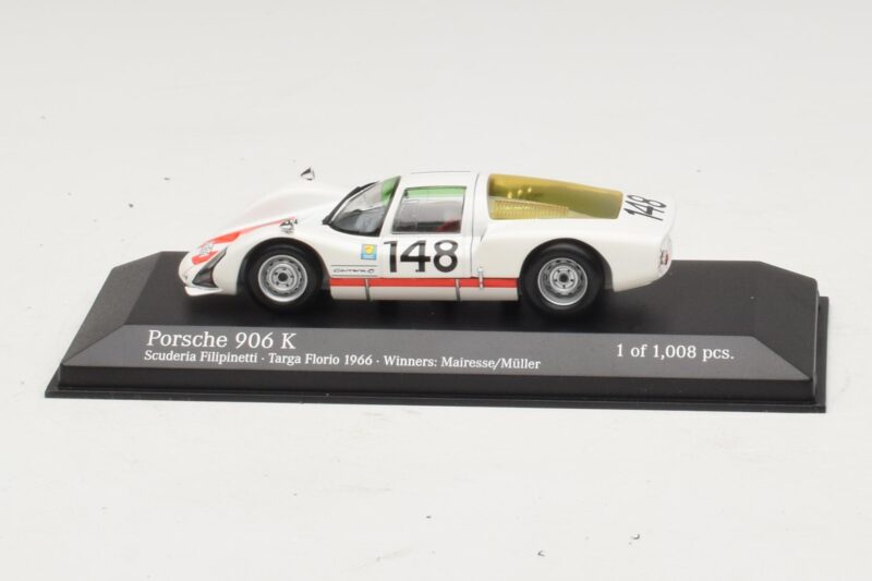 Porsche 906 K Scuderia Filipinetti #148 W. Mairesse / H. Muller Targa Florio Winners 1966 Minichamps 1:43 400666648 Pressofus