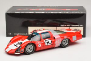 Porsche 906 LH Squadra Tartaruga #40 D. Spoerry / R. Steinemann 12 Hours of Sebring 1967 Minichamps 1:18 100676140 Pressofusi — immagine 8 di 8