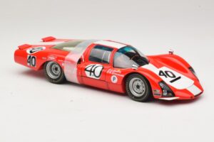 Porsche 906 LH Squadra Tartaruga #40 D. Spoerry / R. Steinemann 12 Hours of Sebring 1967 Minichamps 1:18 100676140 Pressofusi — immagine 6 di 8