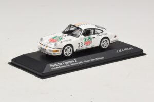 Porsche 911 964 Carrera 2 #33 M. Hakkinen Monaco Carrera Cup Winner 1993 Minichamps 1:43 430936033 Pressofusione — immagine 2 di 4