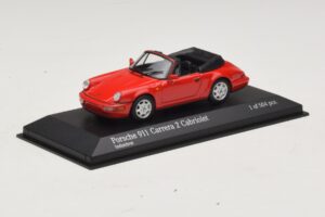Porsche 911 964 Carrera 2 Cabriolet Rosso Minichamps 1:43 430067330 Pressofusione — immagine 2 di 4