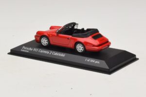 Porsche 911 964 Carrera 2 Cabriolet Rosso Minichamps 1:43 430067330 Pressofusione — immagine 3 di 4