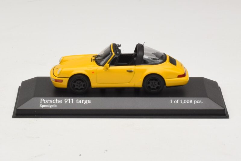 Porsche 911 964 Targa Giallo Minichamps 1:43 400061367 Pressofusione
