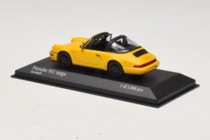 Porsche 911 964 Targa Giallo Minichamps 1:43 400061367 Pressofusione — immagine 3 di 4