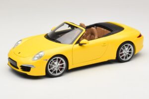 Porsche 911 991 Carrera S Cabriolet Giallo Minichamps 1:18 100061031 Pressofusione