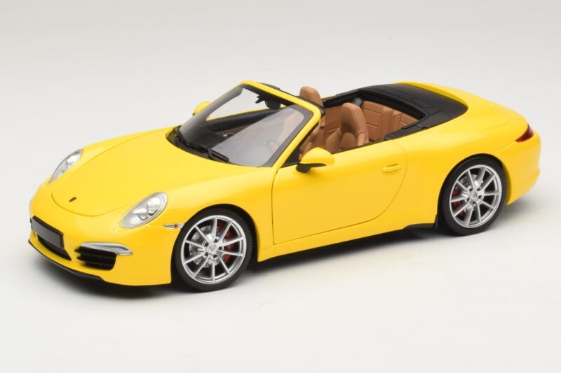 Porsche 911 991 Carrera S Cabriolet Giallo Minichamps 1:18 100061031 Pressofusione