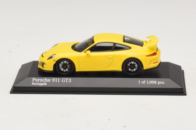 Porsche 911 991 GT3 Giallo Minichamps 1:43 410062021 Pressofusione