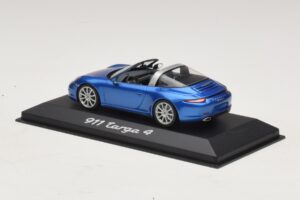 Porsche 911 991 Targa Blu Metallizzato Minichamps 1:43 WAP0200350E Pressofusione — immagine 3 di 4