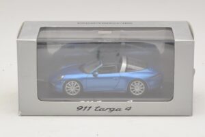 Porsche 911 991 Targa Blu Metallizzato Minichamps 1:43 WAP0200350E Pressofusione — immagine 4 di 4