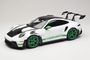 Porsche 911 992 GT3 RS Tribute to Carrera RS Bianco Python Green Norev 1:12 127535 Pressofusione