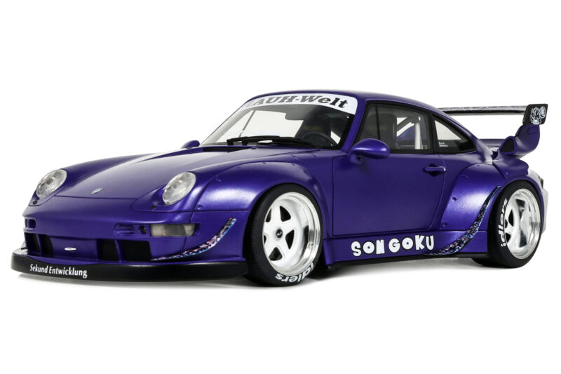 Porsche 911 993 RWB Son Goku Purple GT Spirit 1:18 Porsche 911 993 RWB Son Goku Purple GT Spirit 1:18 GT571 Resina
