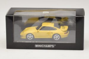Porsche 911 993 Turbo S Giallo Minichamps 1:43 430069270 Pressofusione — immagine 4 di 4