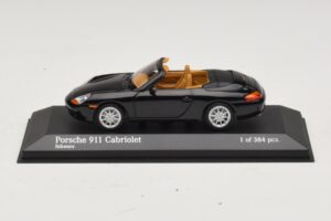 Porsche 911 996 Cabriolet Nero Metallizzato Minichamps 1:43 400061090 Pressofusione