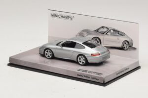 Porsche 911 996 Carrera 40° Anniversario Argento Minichamps 1:43 436061070 Pressofusione — immagine 3 di 5