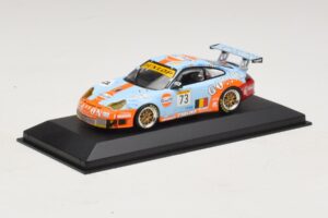 Porsche 911 996 GT3 RSR Gulf #73 Lefort / Lambert 1000km Spa 2005 Minichamps 1:43 400056473-P1 Pressofusione — immagine 2 di 4