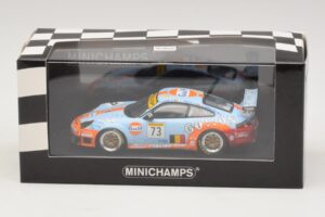 Porsche 911 996 GT3 RSR Gulf #73 Lefort / Lambert 1000km Spa 2005 Minichamps 1:43 400056473-P1 Pressofusione — immagine 4 di 4