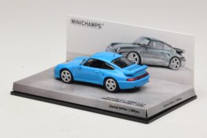 Porsche 911 996 Turbo S 3.6 Edizione Anniversario Blu Minichamps 1:43 436069270 Pressofusione — immagine 3 di 5