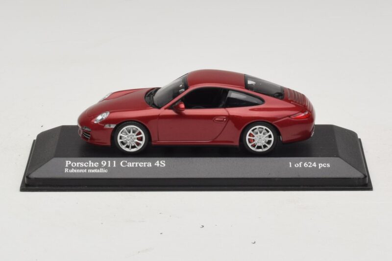 Porsche 911 997 Carrera 4S Red Metallic Minichamps 1:43 400066422 Pressofusione