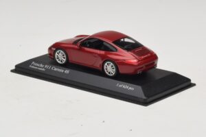 Porsche 911 997 Carrera 4S Red Metallic Minichamps 1:43 400066422 Pressofusione — immagine 3 di 4