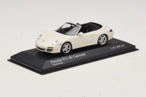 Porsche 911 997 Carrera 4S Cabriolet Bianco Minichamps 1:43 400066431 Pressofusione — immagine 2 di 4