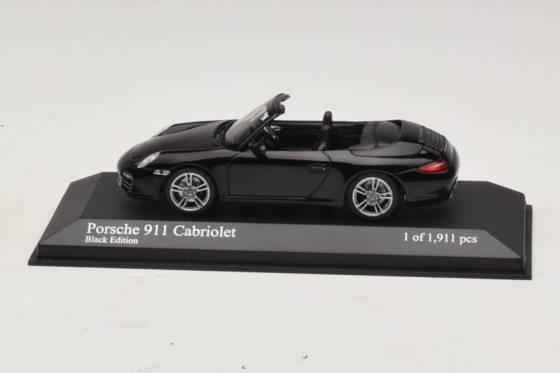 Porsche 911 997 Carrera Cabriolet Black Edition Minichamps 1:43 400066434 Pressofusione