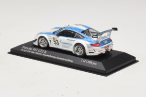 Porsche 911 997 GT3 R #53 Vannelet / Pyroles Class Winners 24 Hours of Spa 2010 Minichamps 1:43 400108953 Pressofusione — immagine 3 di 4