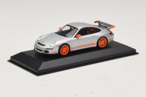 Porsche 911 997 GT3 RS Argento Arancione Minichamps 1:43 403066013 Pressofusione — immagine 2 di 4