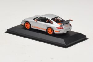 Porsche 911 997 GT3 RS Argento Arancione Minichamps 1:43 403066013 Pressofusione — immagine 3 di 4