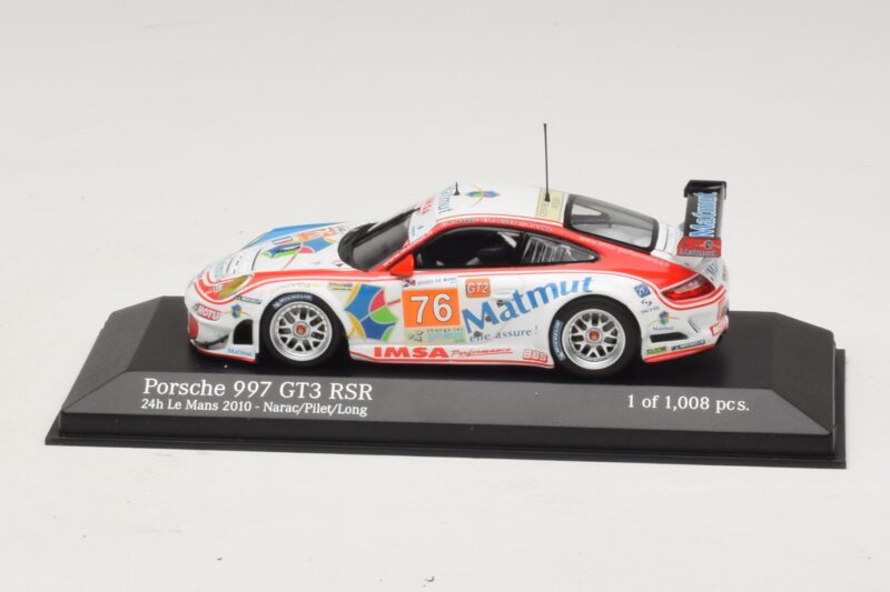 Porsche 911 997 GT3 RSR GT2 #76 R. Narac / J-K. Vernay / P. Pilet 24 Hours of Le Mans 2010 Minichamps 1:43 Porsche 911 997 GT3 RSR GT2 #76 R. Narac / J-K. Vernay / P. Pilet 24 Hours of Le Mans 2010 Minichamps 1:43 410106976 Pressofu