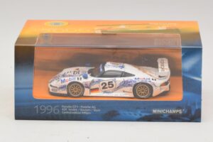 Porsche 911 GT1 #25 B. Wollek / T. Boutsen / H-J. Stuck 24 Hours of Le Mans 1996 Minichamps 1:43 403966625 Pressofusione — immagine 5 di 5