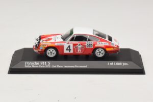 Porsche 911 S #4 G. Larrousse / J-C. Perramond 2nd Place Rally Monte Carlo 1972 Minichamps 1:43 400726804 Pressofusione