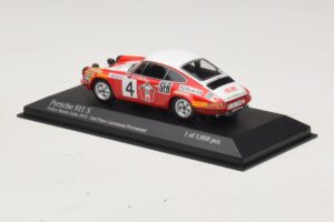 Porsche 911 S #4 G. Larrousse / J-C. Perramond 2nd Place Rally Monte Carlo 1972 Minichamps 1:43 400726804 Pressofusione — immagine 3 di 4