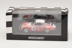 Porsche 911 S #4 G. Larrousse / J-C. Perramond 2nd Place Rally Monte Carlo 1972 Minichamps 1:43 400726804 Pressofusione — immagine 4 di 4