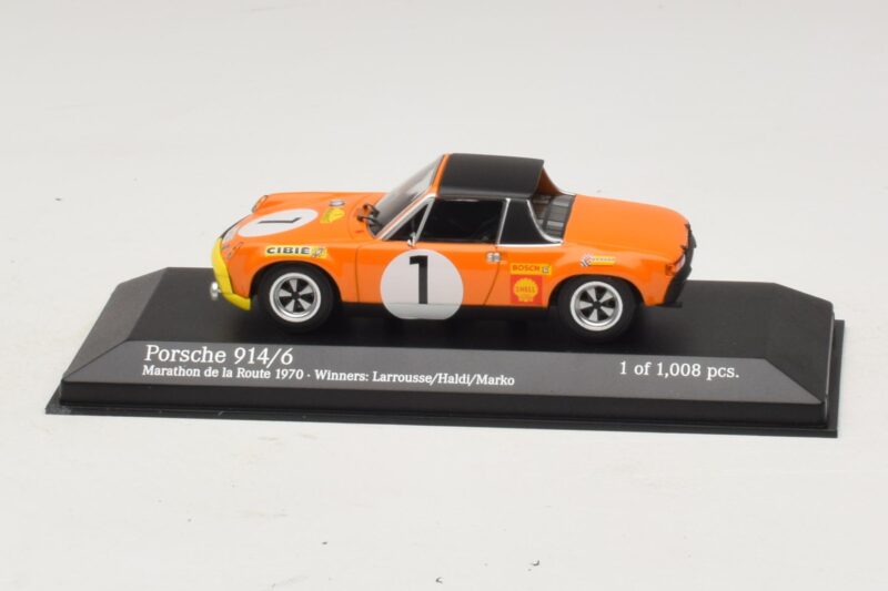 Porsche 914/6 #1 G. Larrousse / H. Marko Winners Marathon de la Route 1970 Minichamps 1:43 Porsche 914/6 #1 G. Larrousse / H. Marko Winners Marathon de la Route 1970 Minichamps 1:43 400706501 Pressofusione