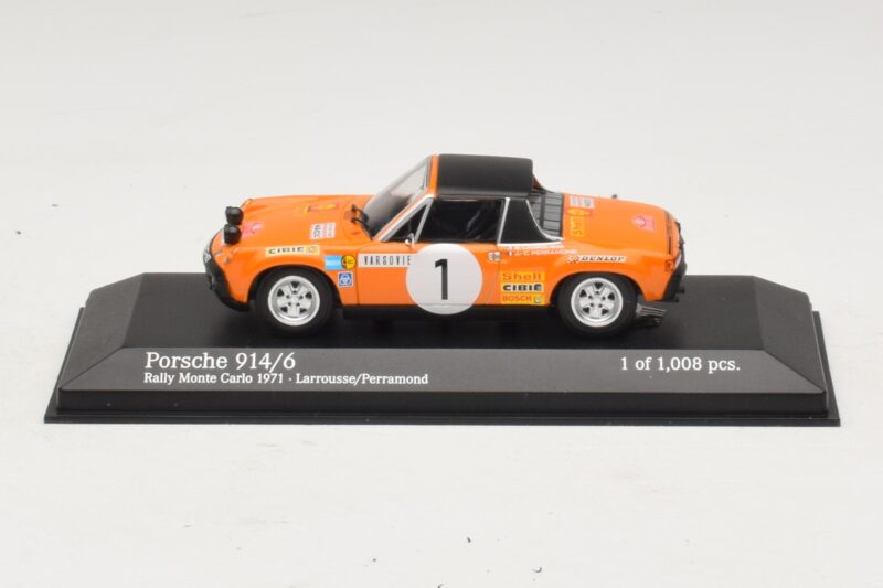 Porsche 914/6 #1 G. Larrousse / J-C. Perramond Rally Monte Carlo 1971 Minichamps 1:43 Porsche 914/6 #1 G. Larrousse / J-C. Perramond Rally Monte Carlo 1971 Minichamps 1:43 400716501 Pressofusione