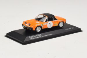Porsche 914/6 #1 G. Larrousse / J-C. Perramond Rally Monte Carlo 1971 Minichamps 1:43 400716501 Pressofusione — immagine 2 di 4